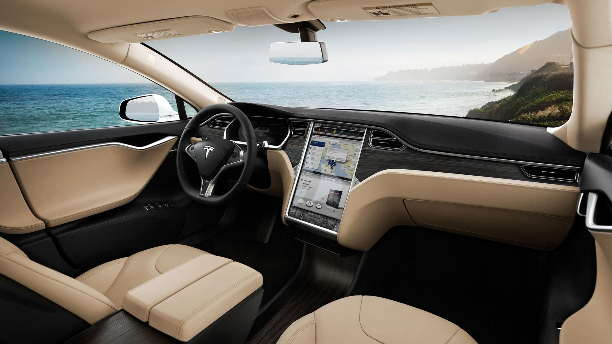 Inside Tesla Car